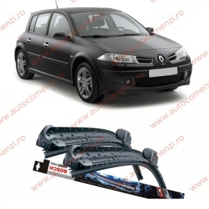 Set stergatoare parbriz RENAULT Megane II 2002-2008 (sofer + pasager) BOSCH