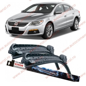Set stergatoare parbriz VW Passat CC 2008-2012 Pre-Facelift (sofer + pasager) BOSCH