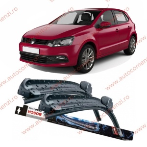 Set stergatoare parbriz VW Polo (6R) 2010-2017 (sofer + pasager) BOSCH