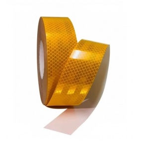 Banda reflectorizanta tip fagure Galbena / 5.5cm x 45.7m