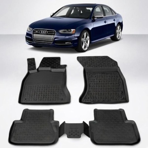 Covoare AUDI A4 B8 (8K) 2008-2016 - tip tavita - 100% cauciuc - SEINTEX