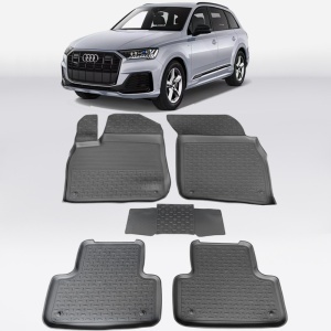 Covoare AUDI Q7 II (4M) 2015-2025 - tip tavita - 100% cauciuc - SEINTEX