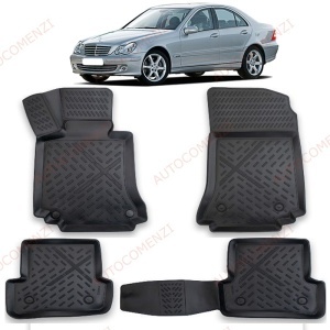 Covoare auto tavita MERCEDES Clasa C W203 2000-2007 (5 bucati)