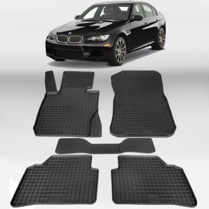 Covoare BMW Seria 3 E90 / E91 2004-2011 - tip tavita - 100% cauciuc - SEINTEX GRID