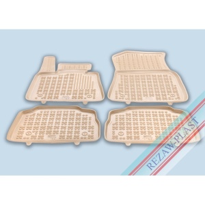 Covoare cauciuc BMW X6 G06 2020-prezent - tip tavita - bej - REZAW PLAST