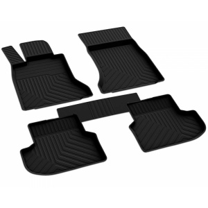 Covoare cauciuc stil tip tavita BMW Seria 5 F10 / F11 2013-2016 Facelift (5 bucati) (STXT 96215)