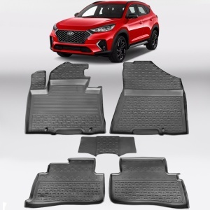 Covoare HYUNDAI Tucson III 2015-2020 - tip tavita - 100% cauciuc - SEINTEX