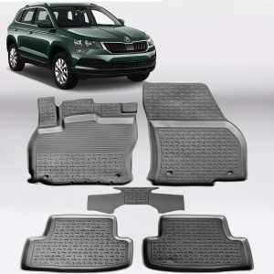 Covoare SKODA Karoq 2017-prezent - tip tavita - tip tavita - 100% cauciuc - SEINTEX
