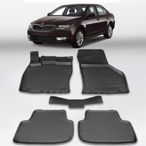 Covoare SKODA Octavia III 2013-2019 - tip tavita - 100% cauciuc - SEINTEX