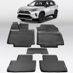 Covoare TOYOTA Rav 4 (XA50) 2018-2025 - tip tavita - 100% cauciuc - SEINTEX
