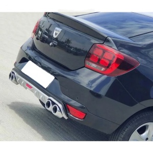 Difuzor spoiler bara spate Dacia Logan II 2013-2020 cu ornament toba dublu