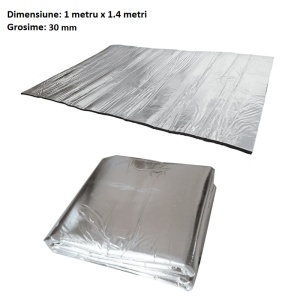 Material insonorizant aluminiu cu adeziv 30 mm / 1 metru x 1.4 metri