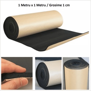 Material insonorizant buretat cu adeziv 10 mm / 1 metru x 1 metru