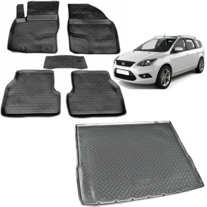 Pachet Tavita Portbagaj + Covoare FORD Focus II 2004-2010 Combi/Break