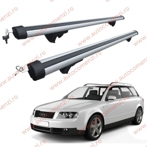 Set bare portbagaj AUDI A4 B6 2000-2006 Combi - Aluminiu / cu cheie antifurt - 120 cm