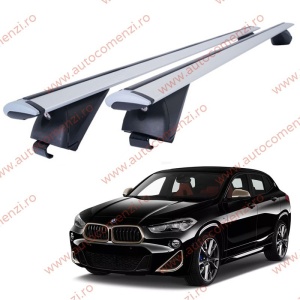 Set bare portbagaj BMW X2 F39 2017-2020 Pre-Facelift - Wingbar - Aluminiu / cu cheie antifurt