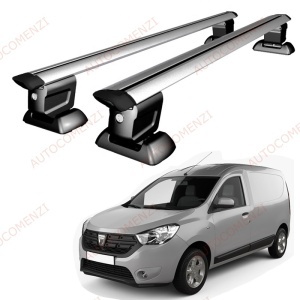 Set bare portbagaj DACIA Dokker 2012-2021 - Wingbar - cu cheie antifurt / Aluminiu