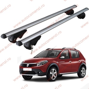 Set bare portbagaj DACIA Sandero Stepway I 2008-2012 - cu cheie antifurt / Aluminiu - 120 cm