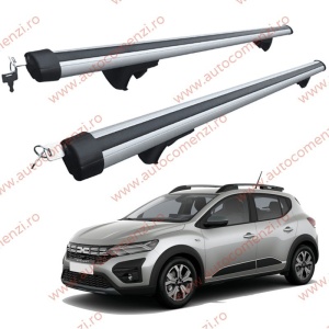 Set bare portbagaj DACIA Sandero Stepway III 2020-prezent - Aluminiu / cu cheie antifurt - 120 cm