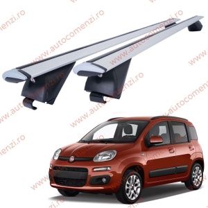 Set bare portbagaj FIAT Panda III 2011-prezent - Wingbar - Aluminiu / cu cheie antifurt