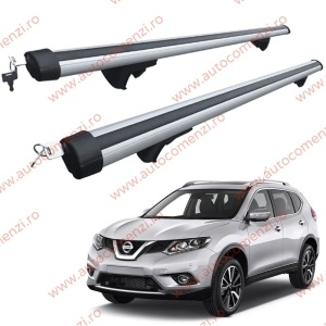 Set bare portbagaj NISSAN X-Trail III (T32) 2013-2021 - Aluminiu / cu cheie antifurt - 120 cm