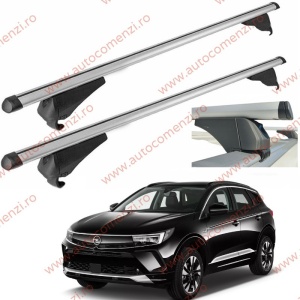 Set bare portbagaj OPEL Grandland X I 2017-2024 - Aluminiu / cu cheie antifurt