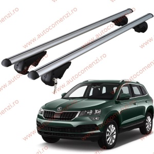 Set bare portbagaj SKODA Karoq 2017-prezent - cu cheie antifurt / Aluminiu - 120 cm