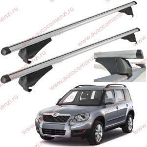 Set bare portbagaj SKODA Yeti 2009-2017 - Aluminiu / cu cheie antifurt