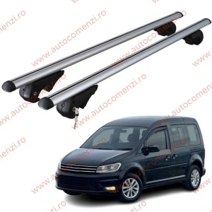 Set bare portbagaj VW Caddy Life 2005-2021 - cu cheie antifurt / Aluminiu - 120 cm