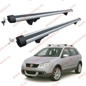 Set bare portbagaj VW Cross Polo 2006-2009 - Aluminiu / cu cheie antifurt - 120 cm