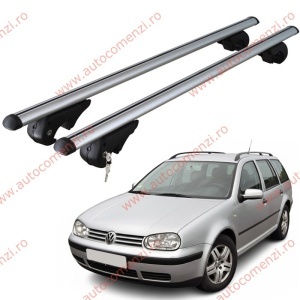 Set bare portbagaj VW Golf IV 1997-2004 Combi / Break - cu cheie antifurt / Aluminiu - 120 cm