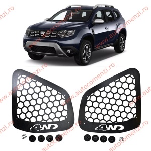 Set ornamente protectie geam DACIA Duster II 2018-2023 - Metalic