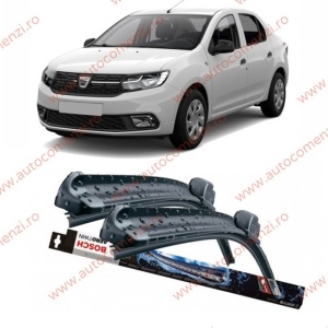 Set stergatoare parbriz DACIA Logan II 2015-2020 Facelift Sedan / Berlina (sofer + pasager) BOSCH