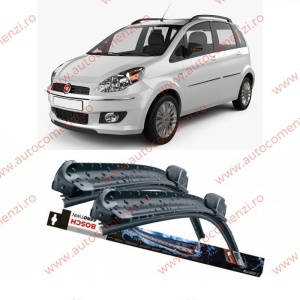Set stergatoare parbriz FIAT Idea 2008-2012 Facelift (sofer + pasager) BOSCH