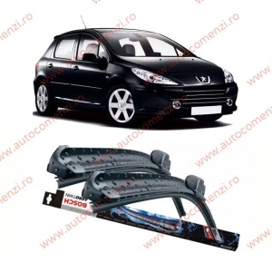 Set stergatoare parbriz PEUGEOT 307 2001-2008 (sofer + pasager) BOSCH