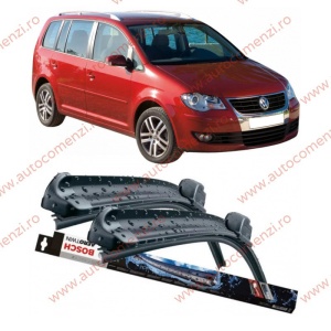 Set stergatoare parbriz VW Touran I 2003-2015 (sofer + pasager) BOSCH
