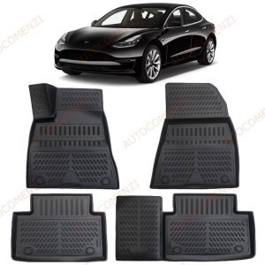 Covoare auto tavita TESLA Model 3 2017-2020 Pre-Facelift (4 bucati)