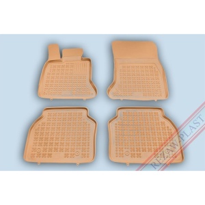 Covoare cauciuc BMW Seria 5 F07 GT 2010-2016 - tip tavita - bej - REZAW PLAST