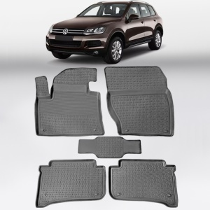 Covoare VW Touareg II (7P) 2010-2018 - tip tavita - 100% cauciuc - SEINTEX