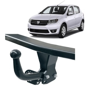 DACIA Sandero II 2012-2020 - Kit carlig de remorcare ( Carlig + sistem cablaj dedicat) Pachet Complet