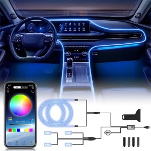 KIT Lumini ambientale LED RGB digital magic color 23 piese - aplicatie Bluetooth
