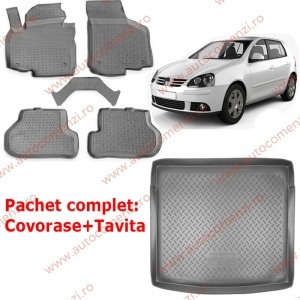 Pachet Tavita Portbagaj + Covoare VW Golf V 2003-2009 Hatchback