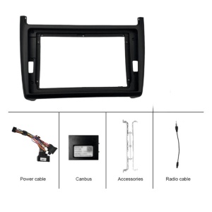 Rama Navigatie VW Polo (6R) 2009-2017 - 9" / kit complet