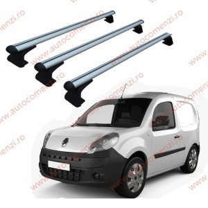 Set 3 bare portbagaj RENAULT Kangoo II 2007-2021 - ALUMINIU - fixare pe caroserie
