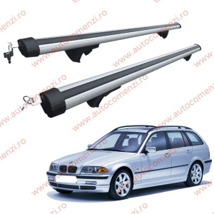 Set bare portbagaj BMW Seria 3 E46 1997-2004 Combi - Aluminiu / cu cheie antifurt - 120 cm