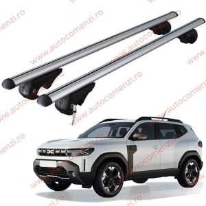 Set bare portbagaj DACIA Duster III 2024-prezent - ALUMINIU / cu cheie antifurt - 135 cm - PREMIUM