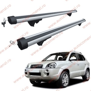 Set bare portbagaj HYUNDAI Tucson I 2004-2009 - Aluminiu / cu cheie antifurt - 120 cm