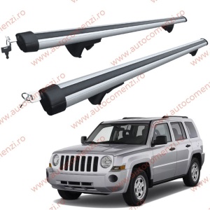 Set bare portbagaj JEEP Patriot 2007-2017 - Aluminiu / cu cheie antifurt - 120 cm