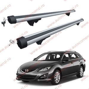 Set bare portbagaj MAZDA 6 II 2007-2012 Combi - Aluminiu / cu cheie antifurt - 120 cm