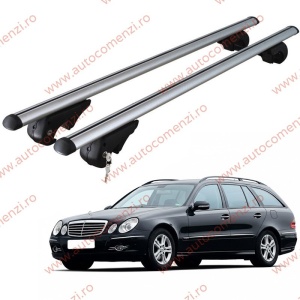 Set bare portbagaj MERCEDES Clasa E W211 2002-2009 Combi - ALUMINIU / cu cheie antifurt - 135 cm